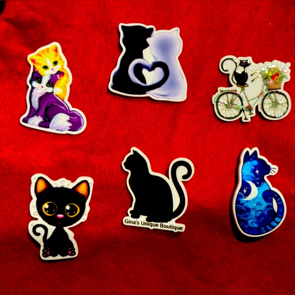 NWOT 6 piece cat magnet set!